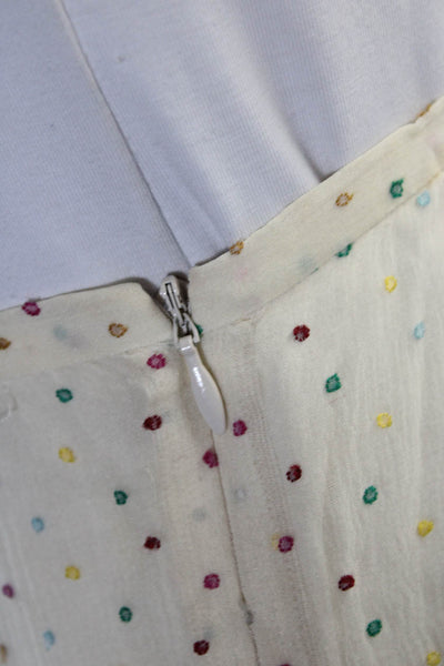 Clements Ribeiro Women's Zip Closure Flare Polka Dot Midi Skirt Size 8
