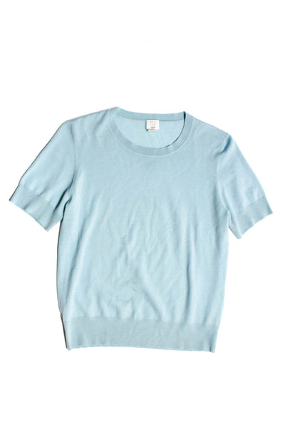 The Range TSE Womens Long Sleeve Top Knit Shirt Beige Light Blue Size XS M Lot 2