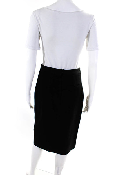 BCBGMAXAZRIA Women's Lined Knee Length Slit Pencil Skirt Black Size 2