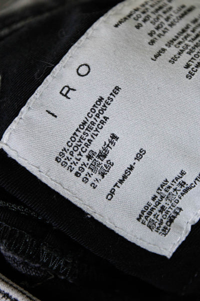 IRO Womens Cotton Acid Wash Five Pocket Mid-Rise Skinny Jeans Gray Size 26