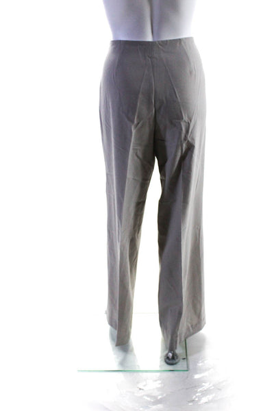 Ralph Lauren Black Label Women's Wide Leg Pleated Wool Trousers Gray Size 10
