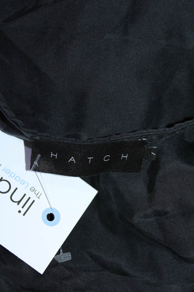Hatch Womens Sleeveless Drawstring Front Scoop Neck Shift Dress Black Size 1