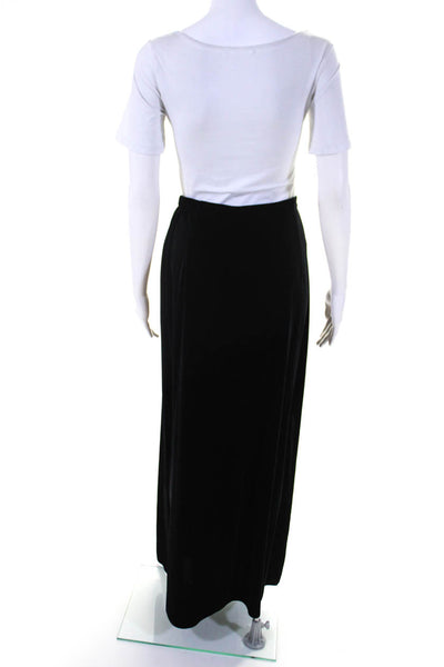 JS Collections Womens Front Slit A Line Maxi Skirt Black Size 14