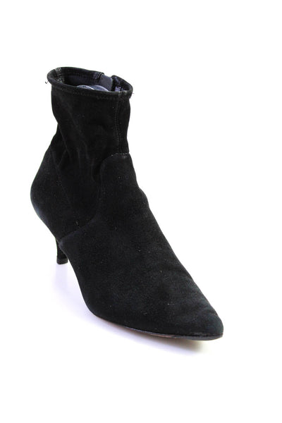 Loeffler Randall Women's Pointed Toe Stiletto Heel Ankle Boots Black Size 9.5