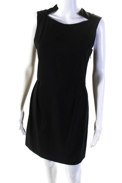 Theyskens Theory Womens Sleeveless Scoop Neck Pleated A Line Dress Black Size S