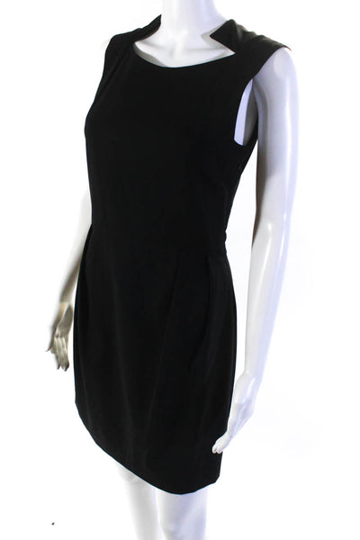 Theyskens Theory Womens Sleeveless Scoop Neck Pleated A Line Dress Black Size S