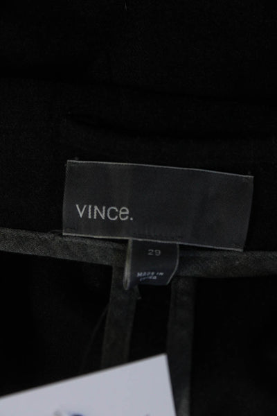 Vince Womens Zipper Fly High Rise Jogger Dress Pants Black Size 29