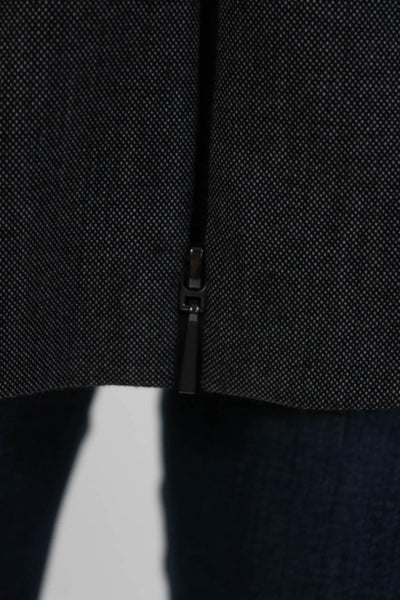 Elie Tahari Womens Single Button Light Blazer Jacket Black Size 6