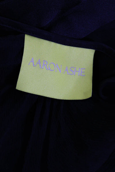 Aaron Ashe Womens Silk Asymmetrical Tank Top Black Size Medium