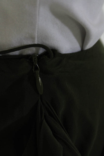 Hamilton Womens Silk Draped Sides A Line Mini Skirt Green Size EUR 40