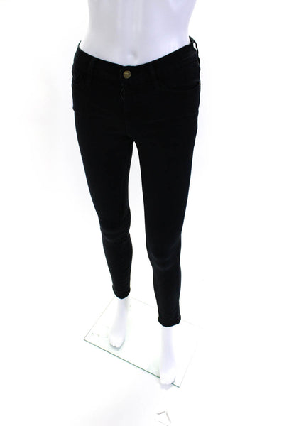 Frame Womens Black Mid-Rise The Jeanne Skinny Leg Denim Jeans Size 26