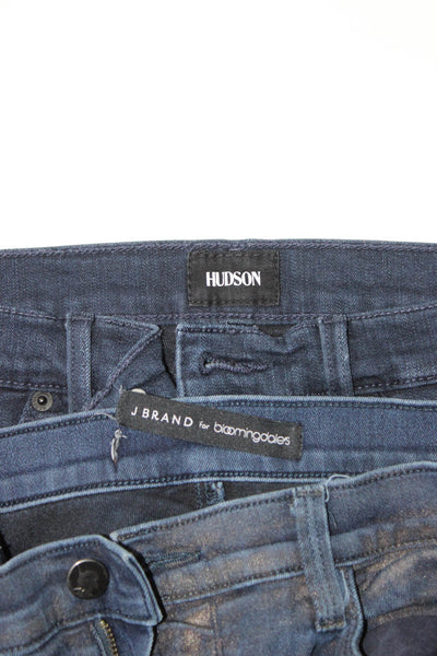 Hudson Women's Midrise Five Pockets Dark Wash Skinny Denim Pant Size 28 Lot 2