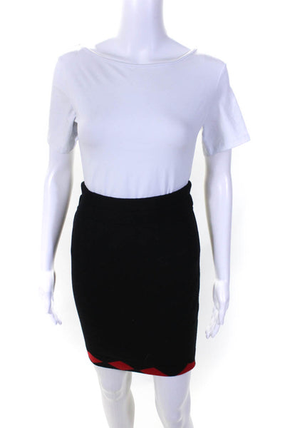 Escada Women's Pull-On Bodycon Mini Skirt Black Size 34