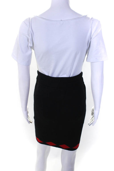 Escada Women's Pull-On Bodycon Mini Skirt Black Size 34