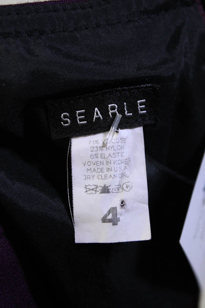Searle Women's Round Neck Sleeveless Faux Leather Mini Dress Black Size 4