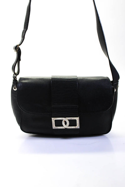 DKNY Women's Snap Closure Crossbody Handbag Black Size M