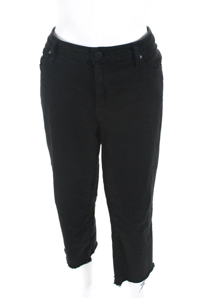 Paige Black Label Womens Brigitte Raw Hem Jeans Black Cotton Size 32