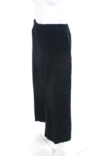 Jarbo Womens High Rise Wide Leg Pants Navy Blue Cotton Size EUR 42
