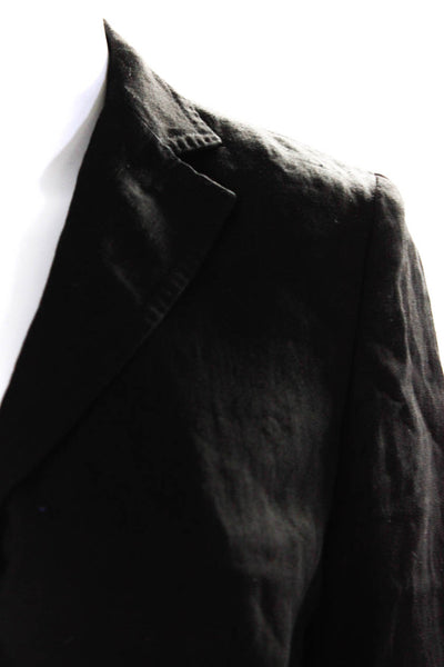 Max Mara Womens Two Button Notched Lapel Blazer Jacket Black Size 4