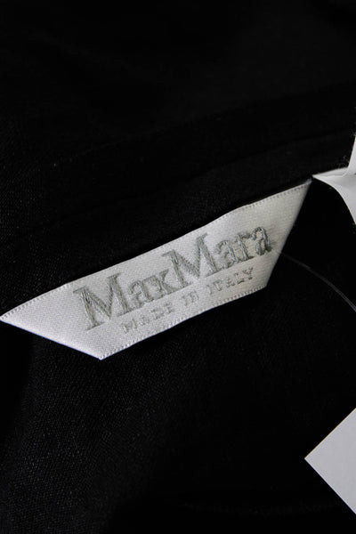 Max Mara Womens Two Button Notched Lapel Blazer Jacket Black Size 4