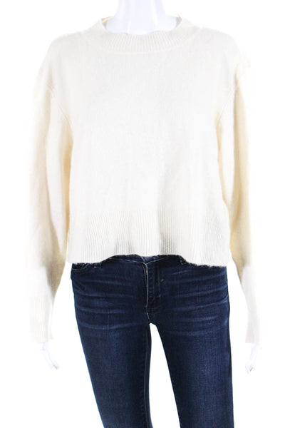 The Kooples Women's Cashmere Crewneck Pullover Sweater Ivory Size 1