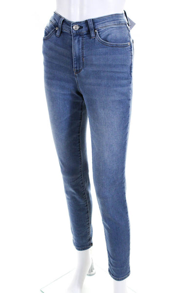 Nicole Miller Womens Blue Faded Wash Soho High Rise Ankle Skinny Jeans Size 6