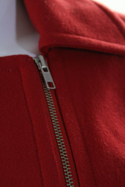 Paul & Joe Sister Women's Short Sleeve Asymmetric Zip Jacket Red Size 36