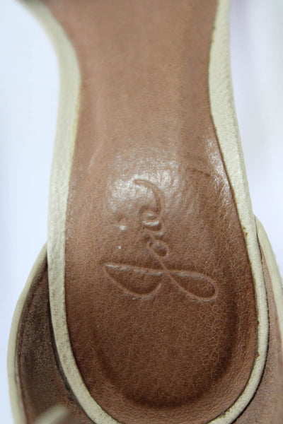 Joie Women's leather Peep toe Ankle Strap Heels Beige Size 5
