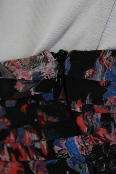 IRO Women's Silk Drapey Floral Print Tulip Pencil Skirt Multicolor Size 38