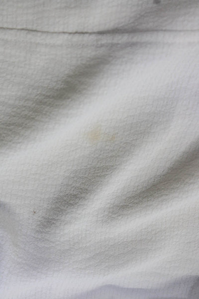IRO Womens Pullover Long Sleeve Sheer Keyhole Neck Hemily Shirt White Size FR 34