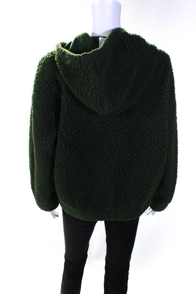 Splendid Womens Green Faux Sherpa Jacket Size 2 13865909