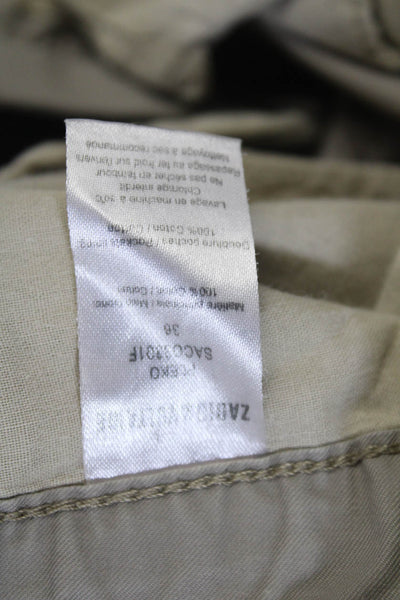 Zadig & Voltaire Women's Cotton Raw Hem Cutoff Cargo Shorts Green Size 36