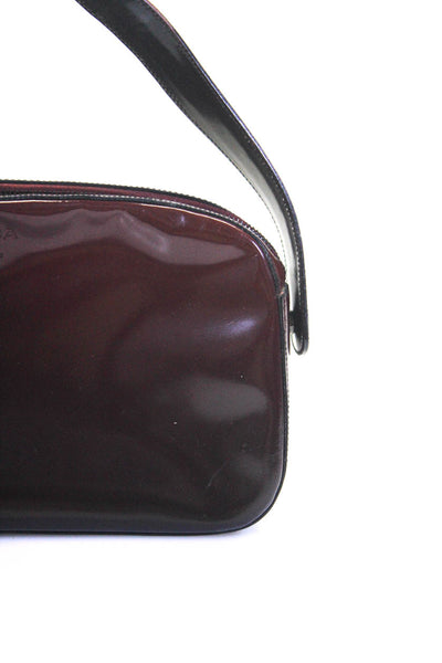 Prada Women's Leather Ombre Zip Shoulder Bag Red Size M