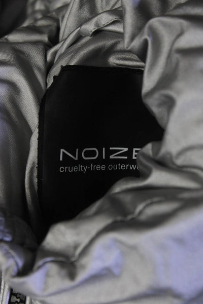 NOIZE Womens Silver Lexi Puffer Coat Size 0 13118828