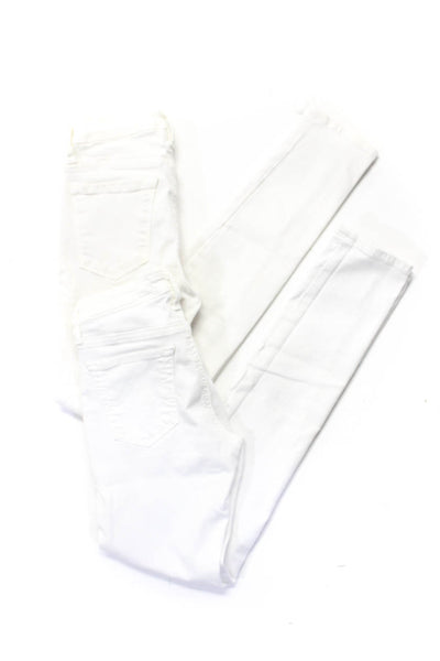 AG Adriano Goldschmied Frame Women's Ankle Skinny Jeans White Size 24 25 lot 2