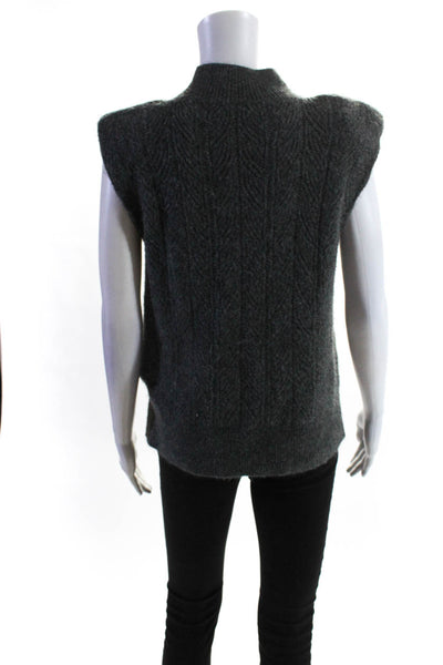 L'Agence Womens Turtleneck Pullover Shell Sweater Gray Size Extra Small