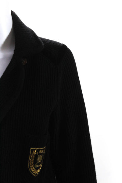 Sonia Rykiel Womens Button Down Cardigan Sweater Black Wool Size EUR 44