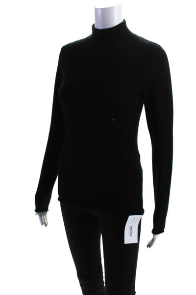 Kokun Womens Cashmere Long Sleeves Turtleneck Sweater Black Size Extra Small