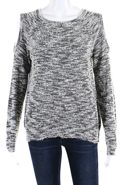 Feel the Piece Terre Jacobs Womens Knit Cold Shoulder Top Gray Size XS/S