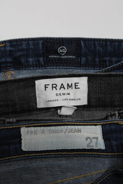 AG Adriano Goldschmied Frame Rag & Bone Jean Womens Skinny Jeans 25 27 Lot 3