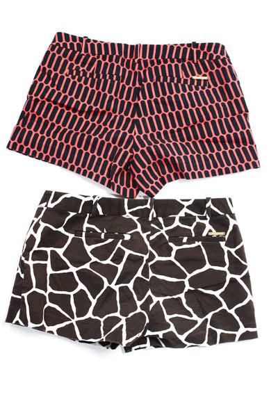 Michael Michael Kors Womens Brown Animal Print Mid-Rise Shorts Size 6 8 Lot 2