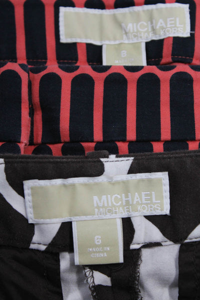 Michael Michael Kors Womens Brown Animal Print Mid-Rise Shorts Size 6 8 Lot 2