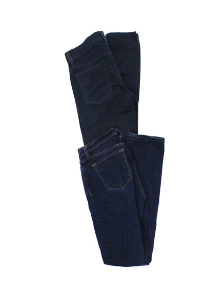 DL1961 7 for all Mankind Womens Blue Distress Straight Jeans Size 28 24 lot 2