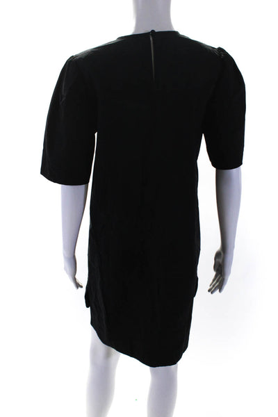 Etoile Isabel Marant Womens Cotton Embroidered Short Sleeve Dress Black Size 38