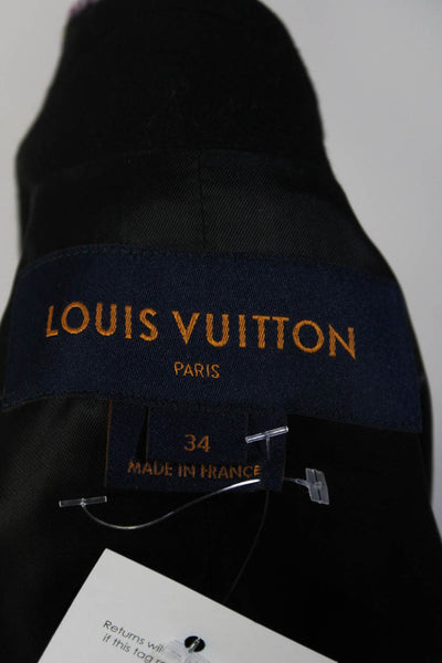 Louis Vuitton Womens Button Front Sequin Collared Jacket Multicolored Size FR 34