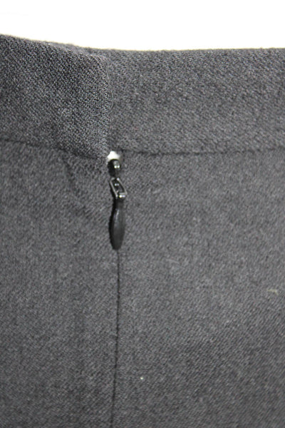 Theory Womens Zipped Hook & Eye Slip-On Darted Midi Skirt Black Size 6