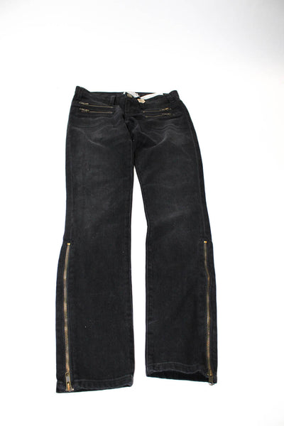 Rag & Bone Current/Elliott Womens Black Zip Ankle Skinny Jeans Size 25 lot 2