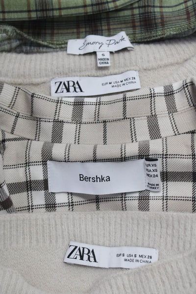 Zara Bershka Emory Park Women's Tops Sweater Blazer Beige Ivory Size XS S Lot 3