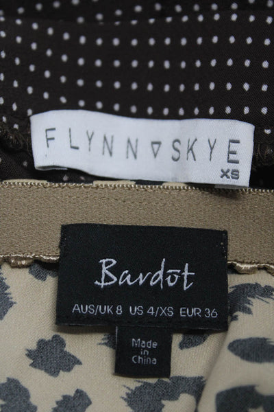 Bardot Flynn Skye Women's Printed Midi Skirts Beige Brown Size XS Lot 2