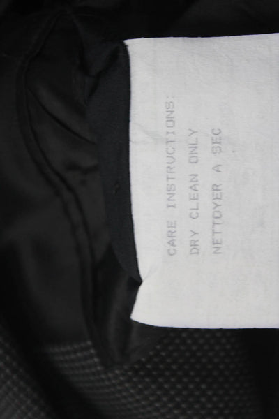 CK Calvin Klein Mens Wool Textured Three Button Blazer Jacket Black Size 42 C